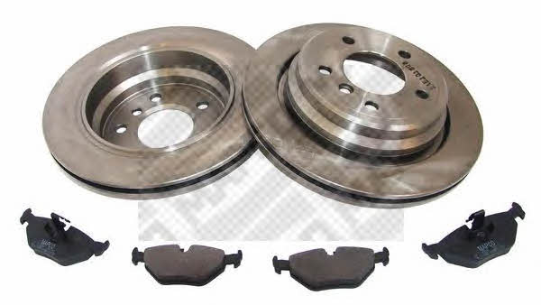 Mapco 47888 Rear ventilated brake discs with pads, set 47888