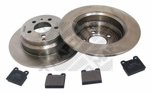 Mapco 47951 Brake discs with pads rear non-ventilated, set 47951