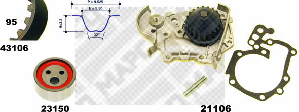  41106 TIMING BELT KIT WITH WATER PUMP 41106