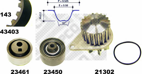  41403 TIMING BELT KIT WITH WATER PUMP 41403