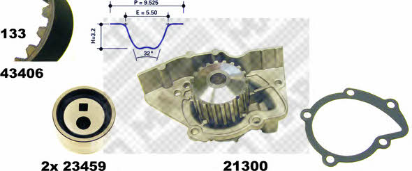 41406 TIMING BELT KIT WITH WATER PUMP 41406