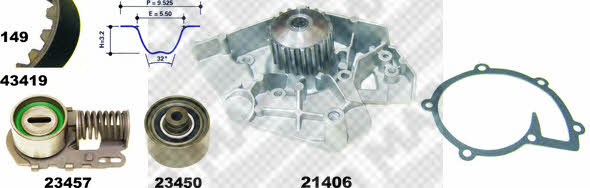  41419 TIMING BELT KIT WITH WATER PUMP 41419