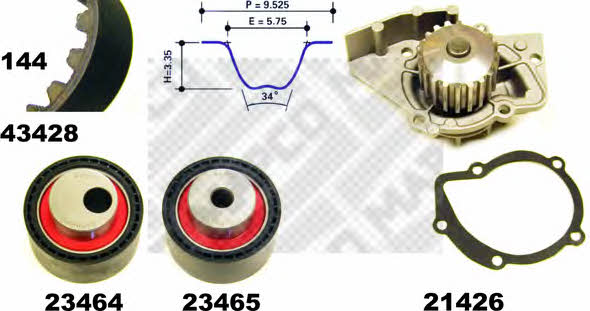  41428 TIMING BELT KIT WITH WATER PUMP 41428