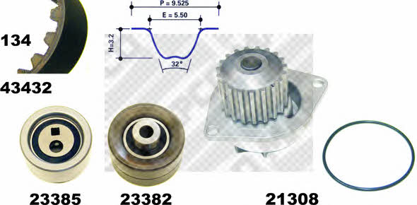  41432 TIMING BELT KIT WITH WATER PUMP 41432