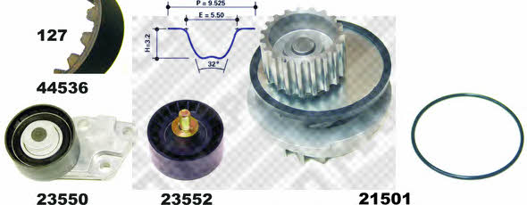  41536 TIMING BELT KIT WITH WATER PUMP 41536
