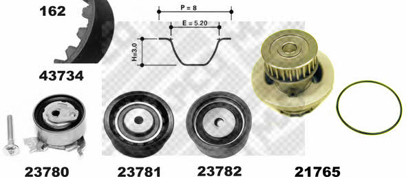  41739 TIMING BELT KIT WITH WATER PUMP 41739