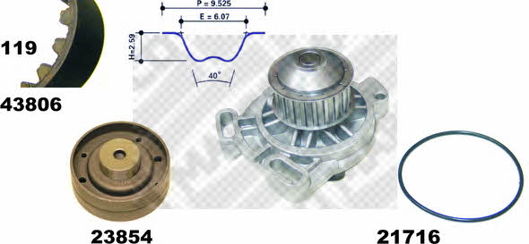  41806 TIMING BELT KIT WITH WATER PUMP 41806