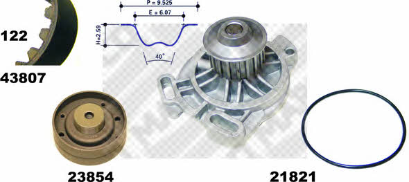  41807 TIMING BELT KIT WITH WATER PUMP 41807