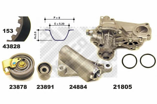  41833 TIMING BELT KIT WITH WATER PUMP 41833