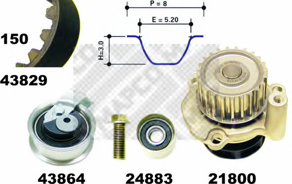  41901 TIMING BELT KIT WITH WATER PUMP 41901