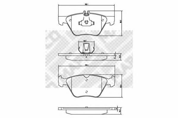 Mapco 6515 Brake Pad Set, disc brake 6515