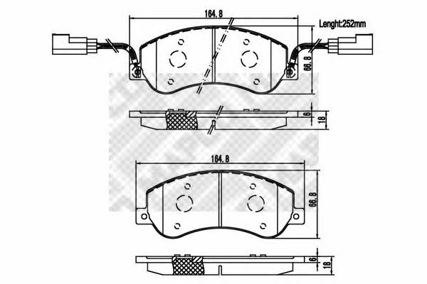 Mapco 6856 Brake Pad Set, disc brake 6856