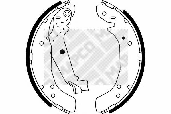 Mapco 8557 Parking brake shoes 8557