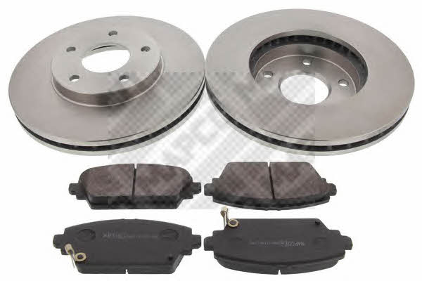 Mapco 47527 Front ventilated brake discs with pads, set 47527