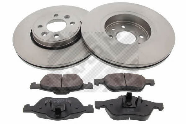 Mapco 47174 Front ventilated brake discs with pads, set 47174