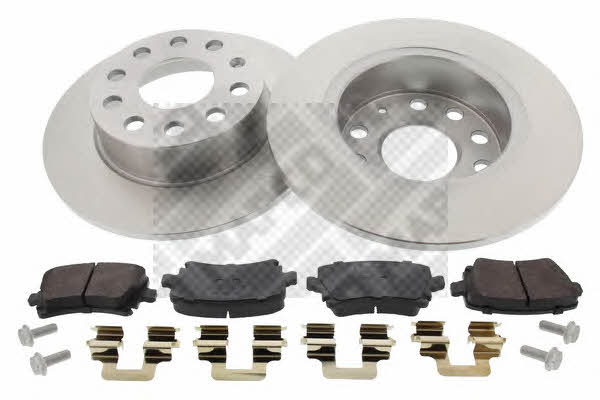  47842 Brake discs with pads rear non-ventilated, set 47842