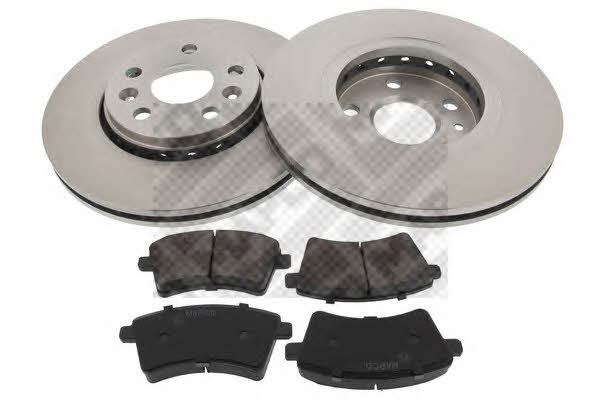 Mapco 47162 Front ventilated brake discs with pads, set 47162