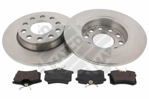 Mapco 47903 Brake discs with pads rear non-ventilated, set 47903