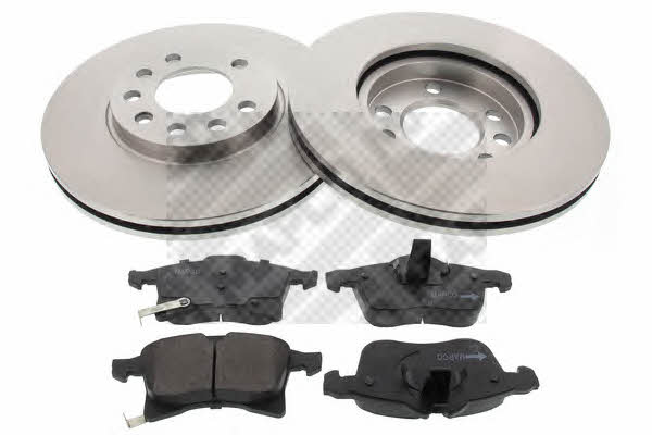 Mapco 47912 Front ventilated brake discs with pads, set 47912