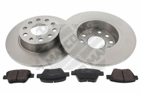 Mapco 47901 Brake discs with pads rear non-ventilated, set 47901