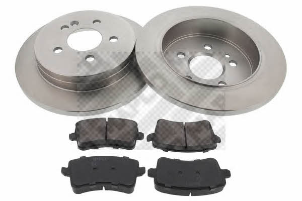 Mapco 47904 Brake discs with pads rear non-ventilated, set 47904