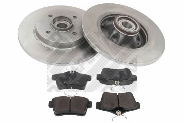 Mapco 47340 Brake discs with pads rear non-ventilated, set 47340