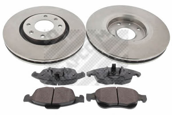 Mapco 47461 Front ventilated brake discs with pads, set 47461