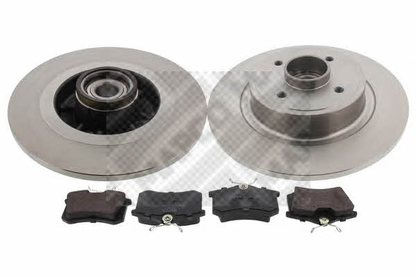  47169 Brake discs with pads rear non-ventilated, set 47169
