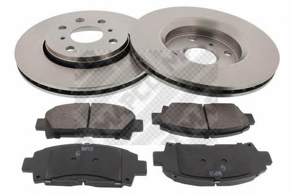 Mapco 47355 Front ventilated brake discs with pads, set 47355