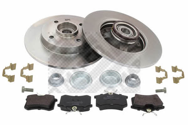  47358 Brake discs with pads rear non-ventilated, set 47358