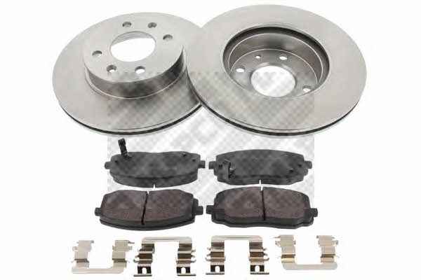 Mapco 47512 Front ventilated brake discs with pads, set 47512