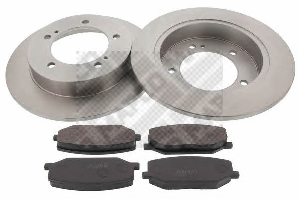 Mapco 47543 Brake discs with pads front non-ventilated, set 47543