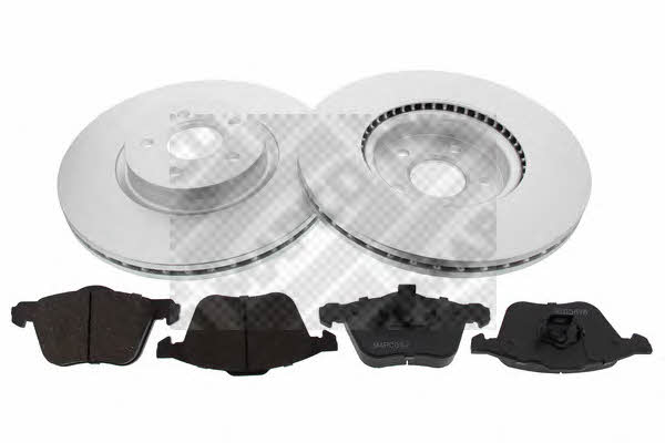 Mapco 47827HPS Front ventilated brake discs with pads, set 47827HPS