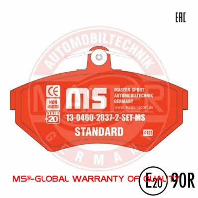 Master-sport 13-0460-2837-2-SET-MS Brake Pad Set, disc brake 13046028372SETMS