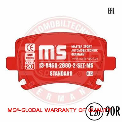 Master-sport 13-0460-2880-2-SET-MS Brake Pad Set, disc brake 13046028802SETMS