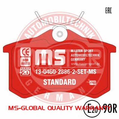 Master-sport 13-0460-2886-2-SET-MS Brake Pad Set, disc brake 13046028862SETMS