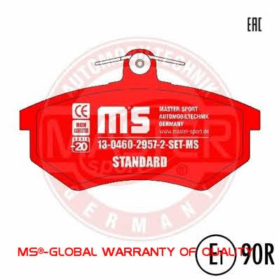 Master-sport 13-0460-2957-2-SET-MS Brake Pad Set, disc brake 13046029572SETMS