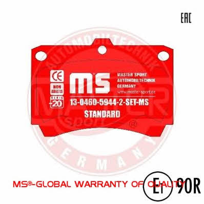 Master-sport 13-0460-5944-2-SET-MS Brake Pad Set, disc brake 13046059442SETMS