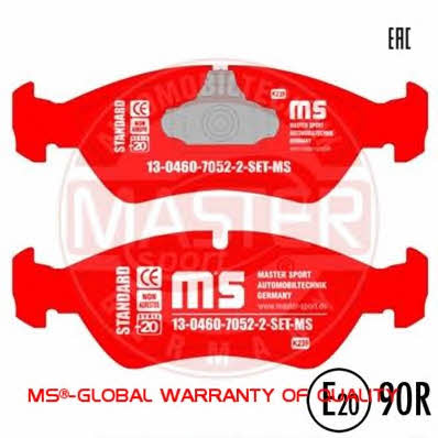 Master-sport 13-0460-7052-2-SET-MS Brake Pad Set, disc brake 13046070522SETMS