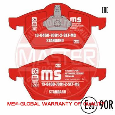 Master-sport 13-0460-7091-2-SET-MS Brake Pad Set, disc brake 13046070912SETMS