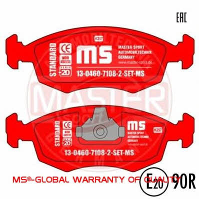 Master-sport 13-0460-7108-2-SET-MS Brake Pad Set, disc brake 13046071082SETMS