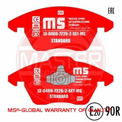 Master-sport 13-0460-7226-2-SET-MS Brake Pad Set, disc brake 13046072262SETMS