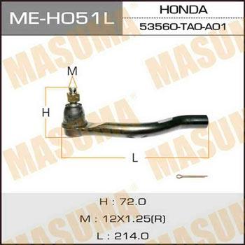 Masuma ME-H051L Tie rod end left MEH051L