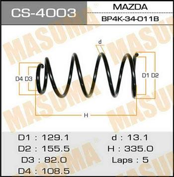 Masuma CS-4003 Suspension spring front CS4003