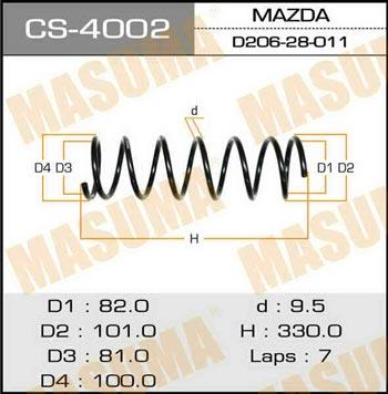 Masuma CS-4002 Suspension spring front CS4002