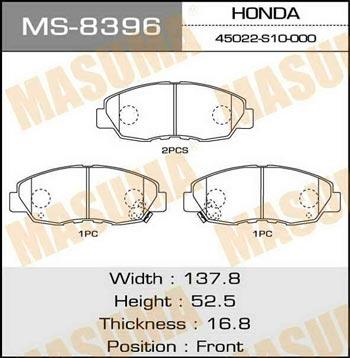 Masuma MS-8396 Brake shoe set MS8396