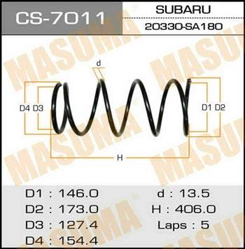 Masuma CS-7011 Suspension spring front CS7011