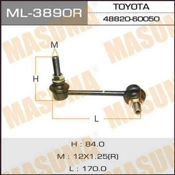 Masuma ML-3890R Rod/Strut, stabiliser ML3890R
