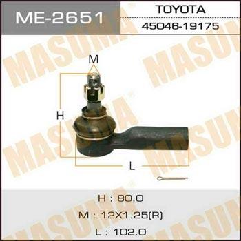 Masuma ME-2651 Tie rod end ME2651