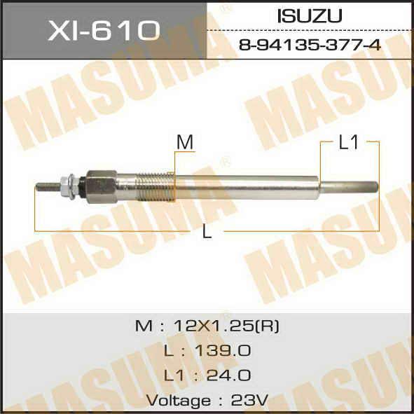 Masuma XI-610 Glow plug XI610